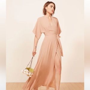 Reformation Blush Bridesmaids Dress